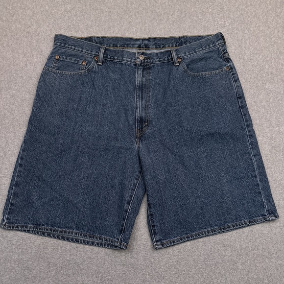 Levis 550 Jean Shorts Men 42 Relaxed Fit 10" Denim Jorts 100% Cotton Dad (Tag44) - Picture 1 of 10